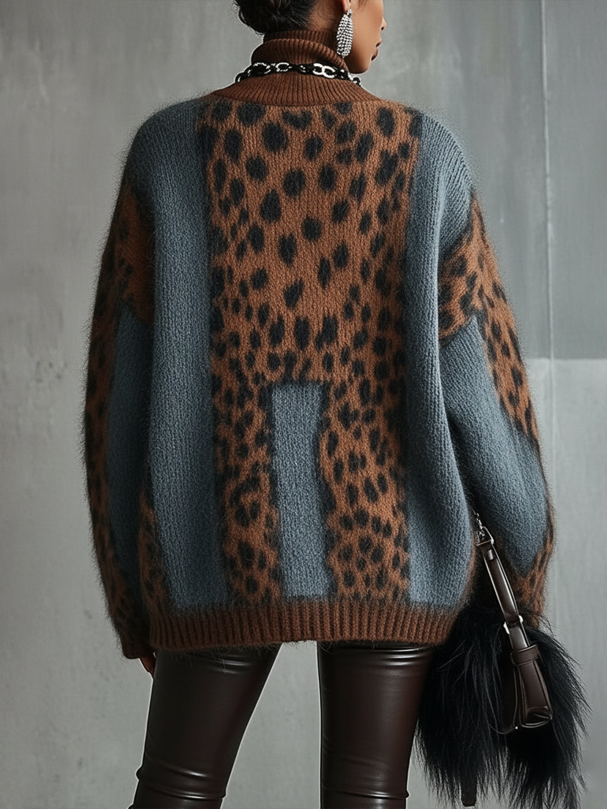 Savannah | Leopard Turtleneck Knit