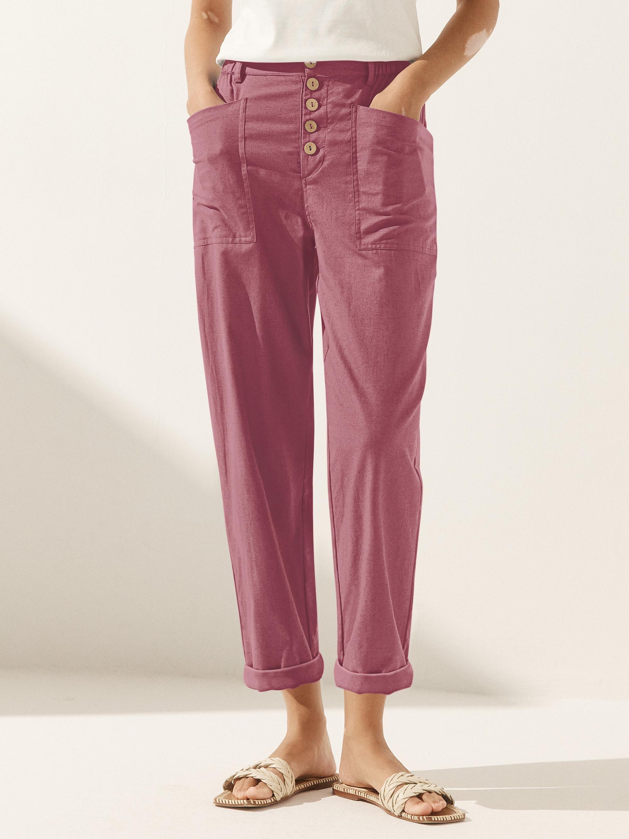Heidi | Button-Fly Linen Trousers