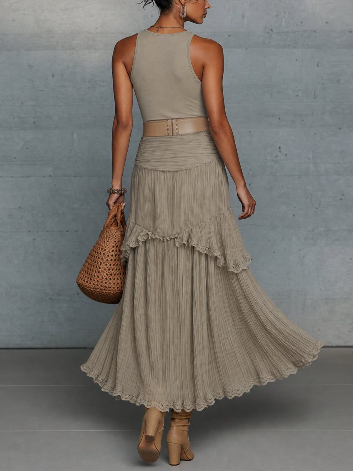 Elodie | Layered Chiffon Maxi Dress