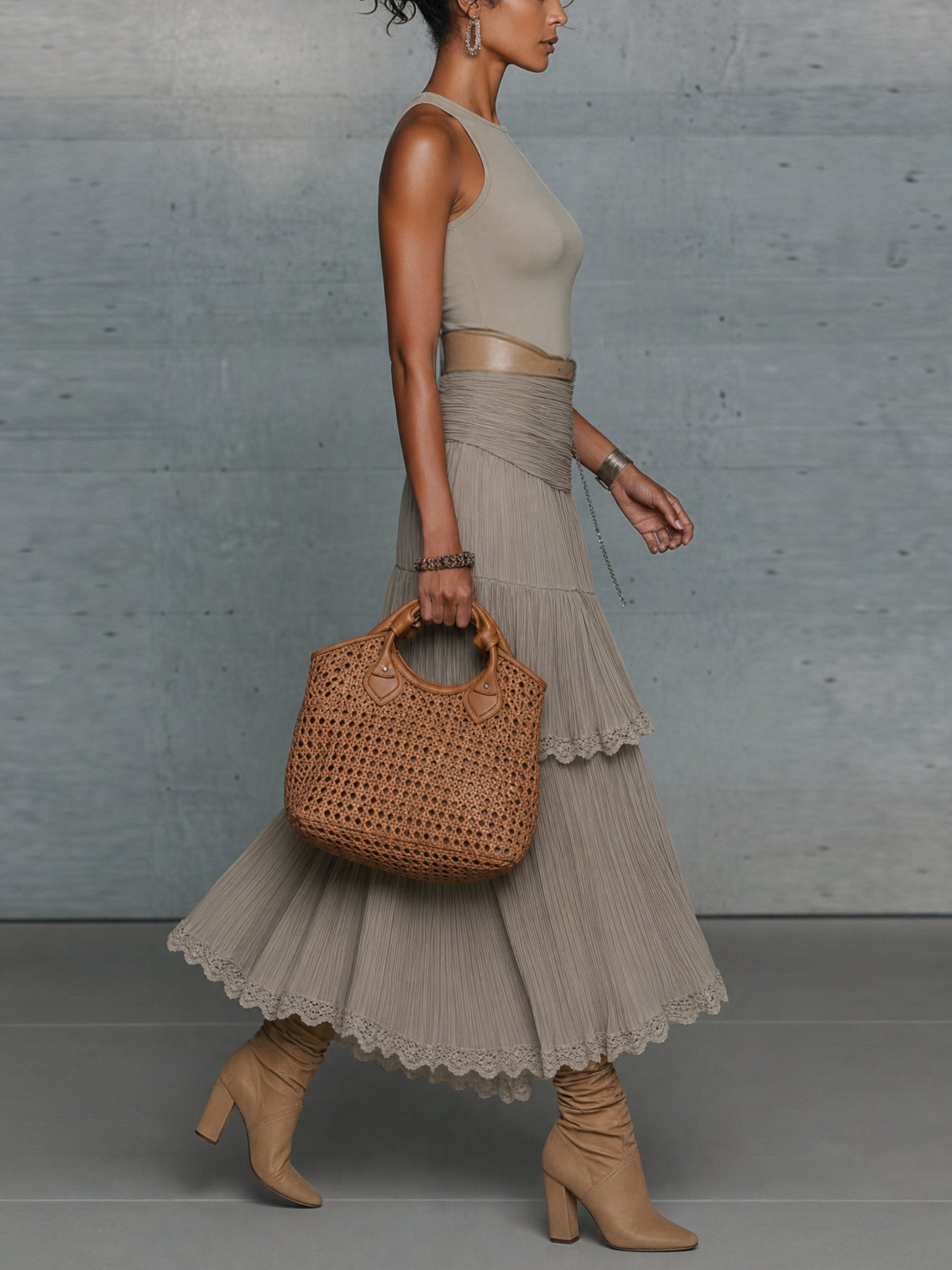 Elodie | Layered Chiffon Maxi Dress