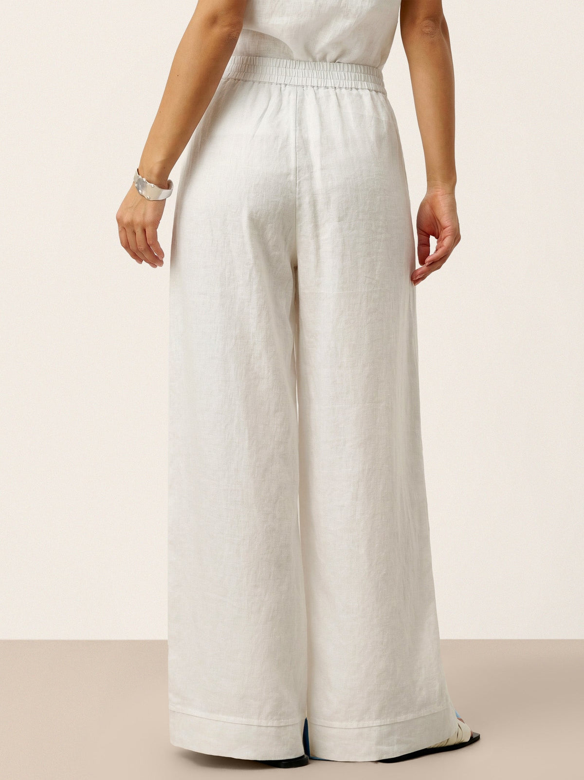 Veridiana | Pleated Linen Trousers