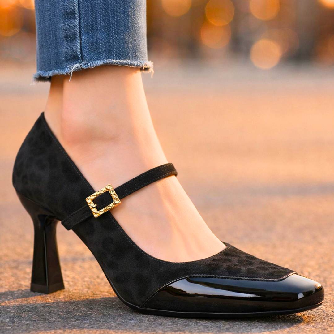 Monroe | Leopard Print Mary Jane Heels