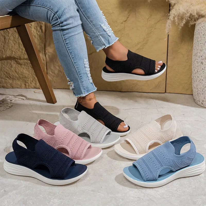 Faye | Knit Platform Sandals