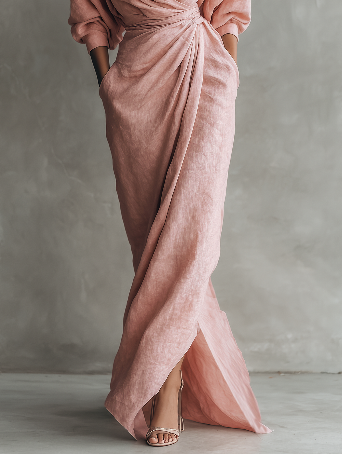 Elara Draped Maxi Dress