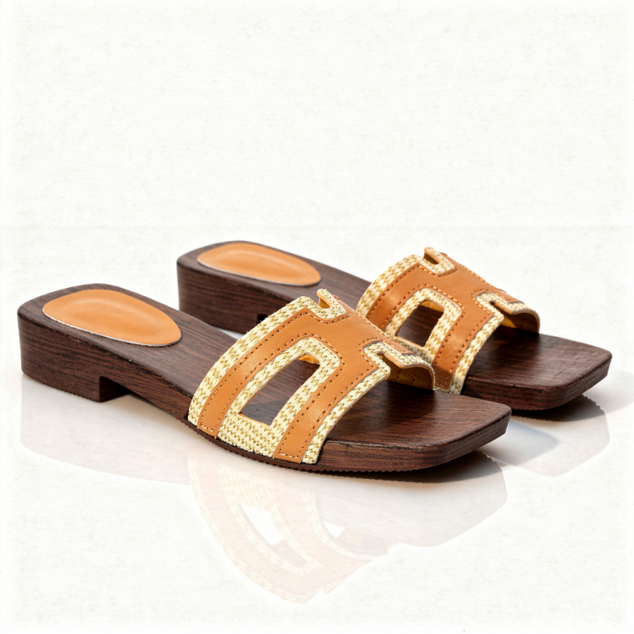 Vaire | Embroidered Slide Sandals