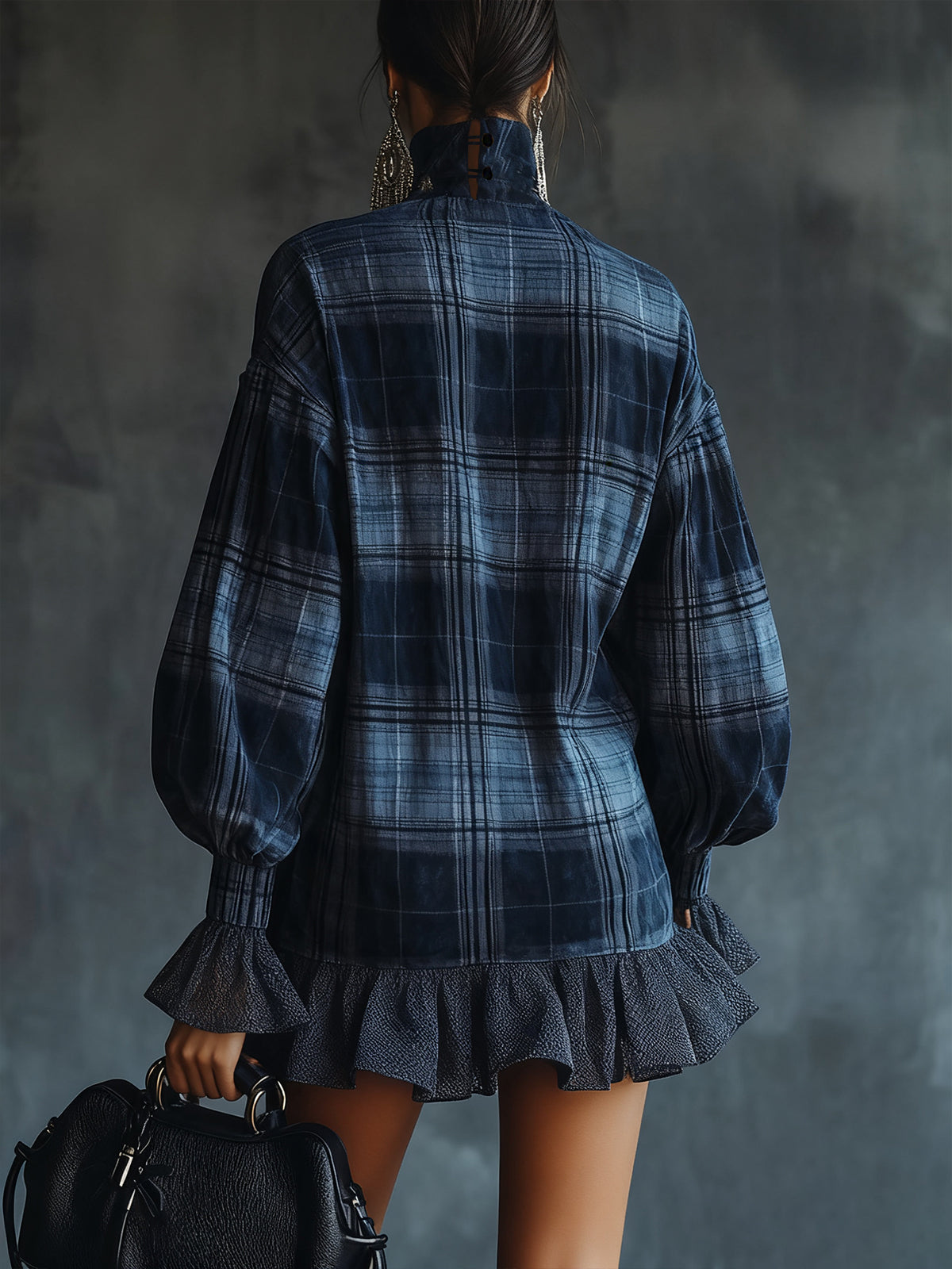 Elodie | Plaid Ruffle Mini Dress