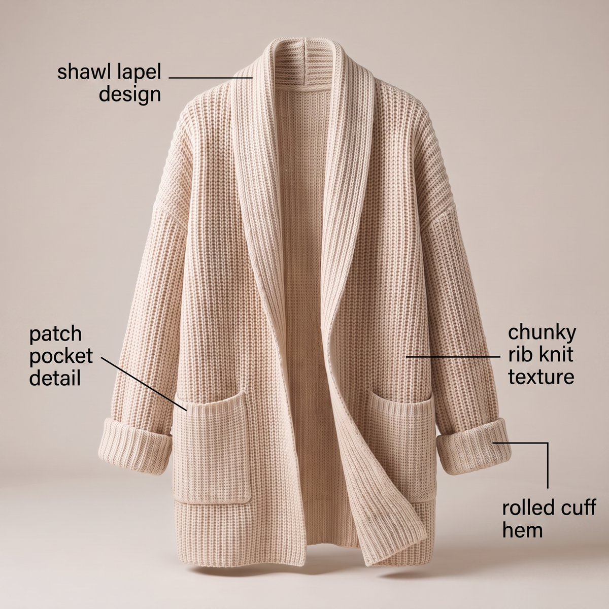 THALIRA WOOL CARDIGAN