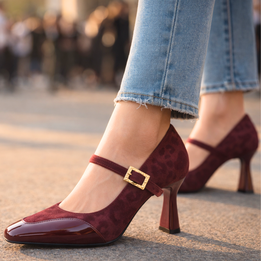 Monroe | Leopard Print Mary Jane Heels