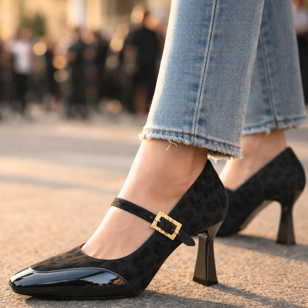 Monroe | Leopard Print Mary Jane Heels