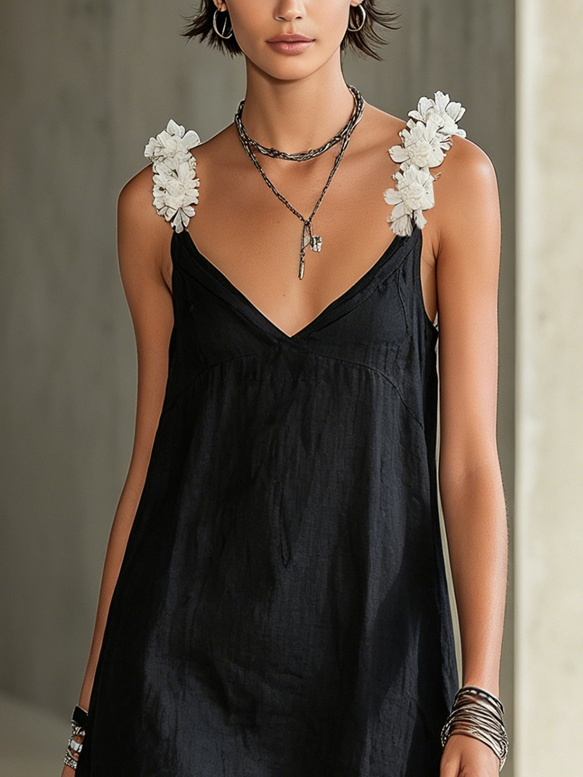 Elise | Floral Strap Mini Dress