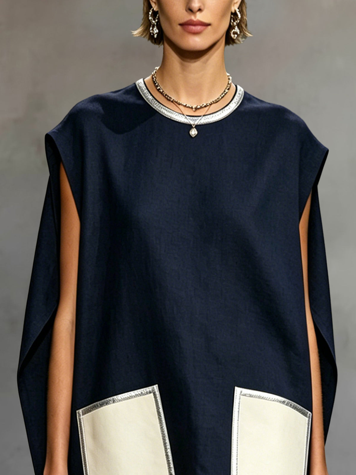 Elise | Contrast Pocket Mini Dress