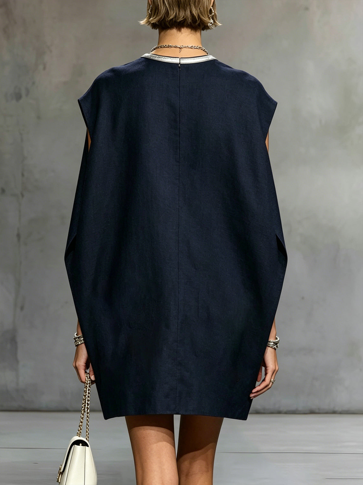 Elise | Contrast Pocket Mini Dress