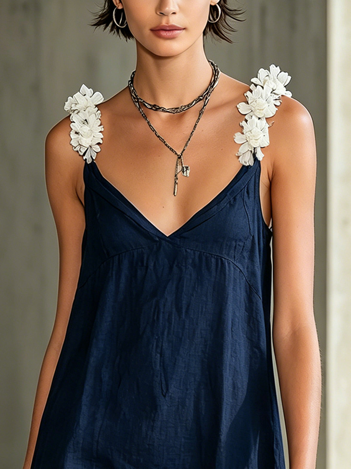 Elise | Floral Strap Mini Dress