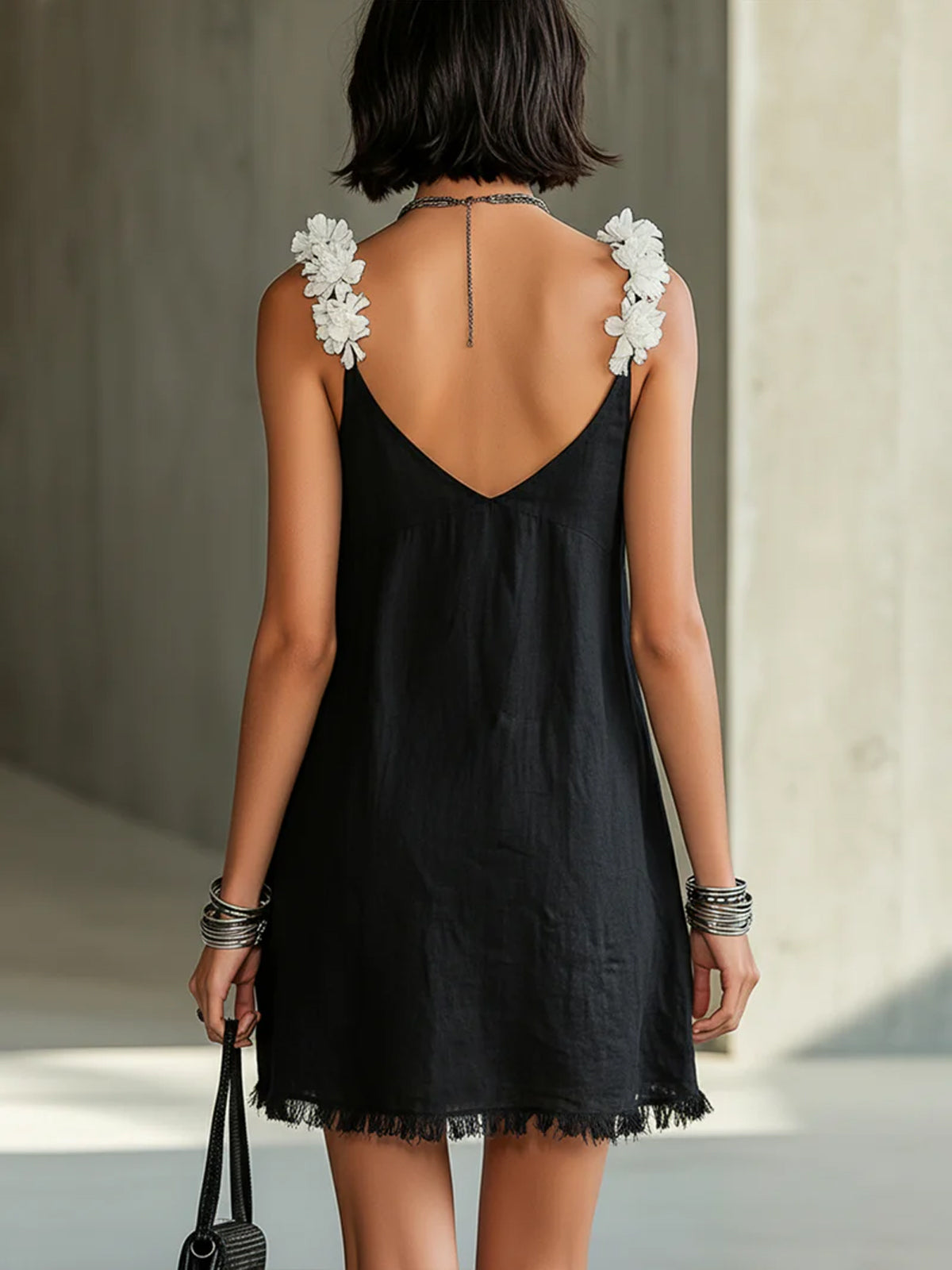 Elise | Floral Strap Mini Dress