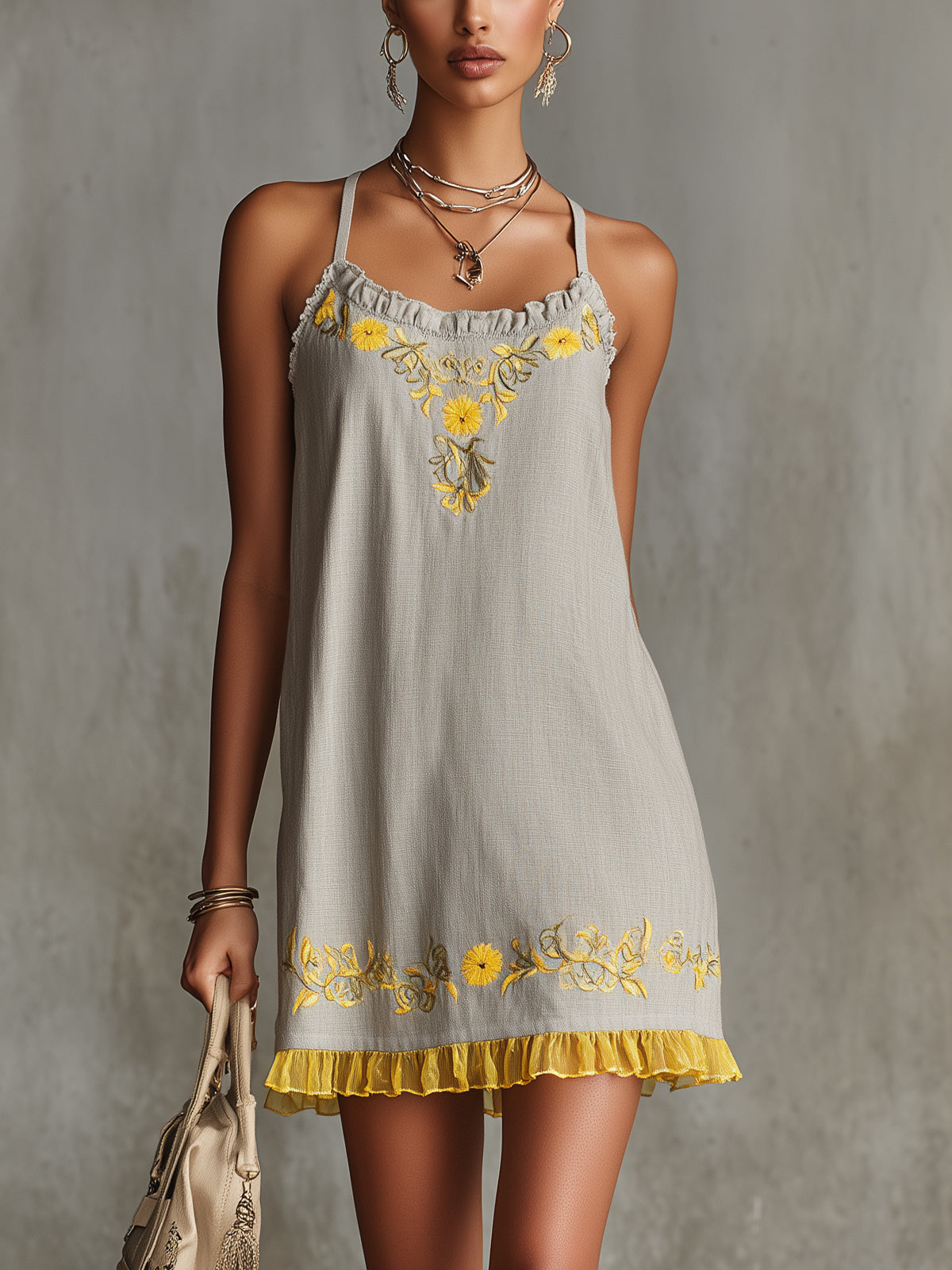 Rosalie | Floral Ruffle Mini Dress