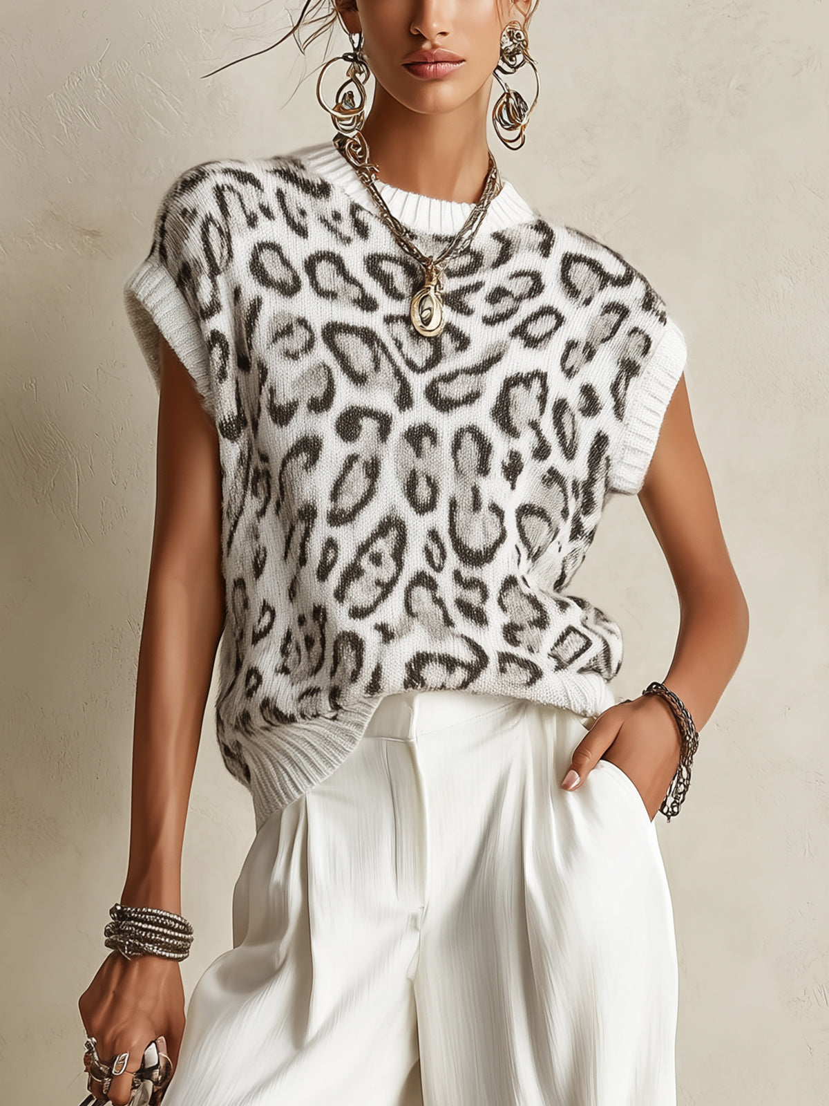 Savannah | Leopard Knit Top