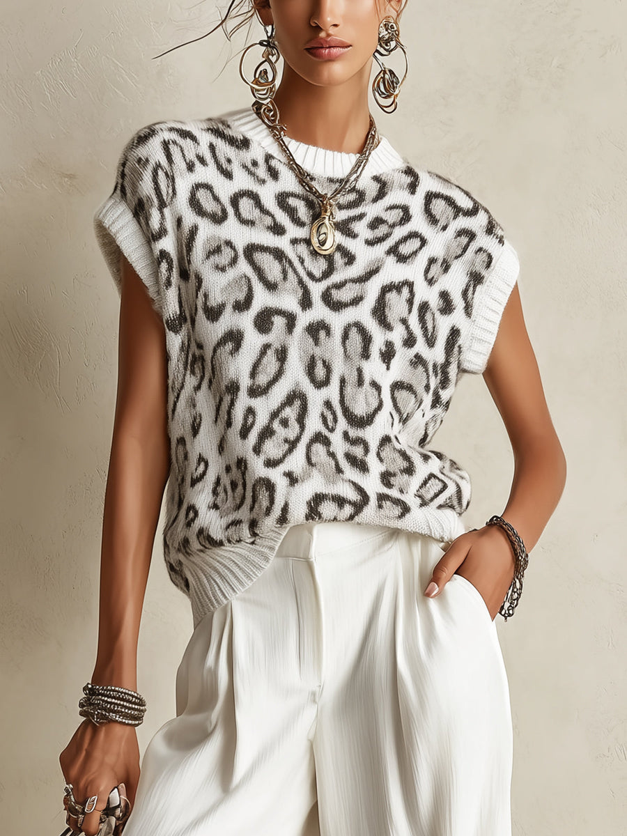 Savannah | Leopard Knit Top