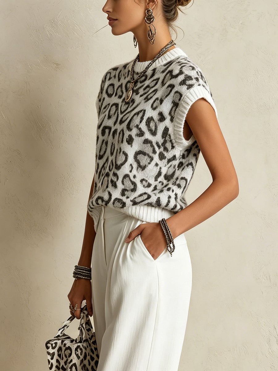 Savannah | Leopard Knit Top