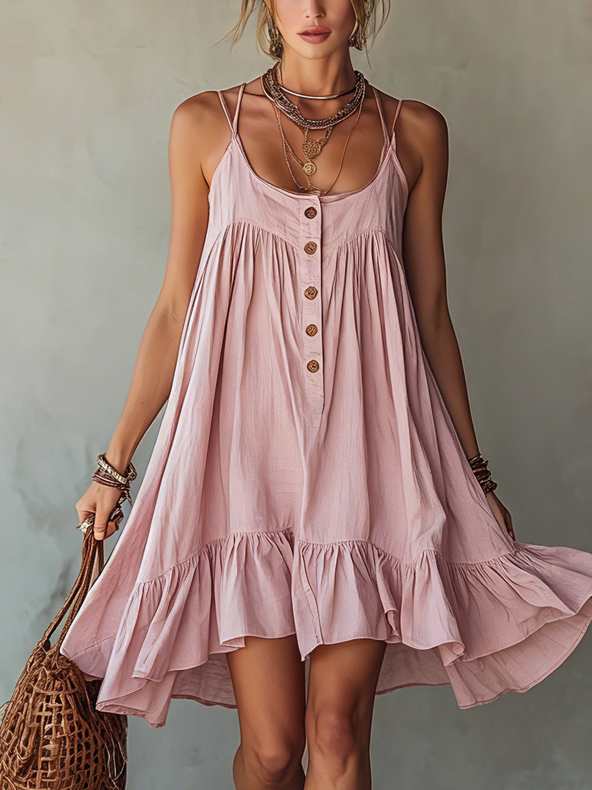Rosalie | Double Strap Mini Dress