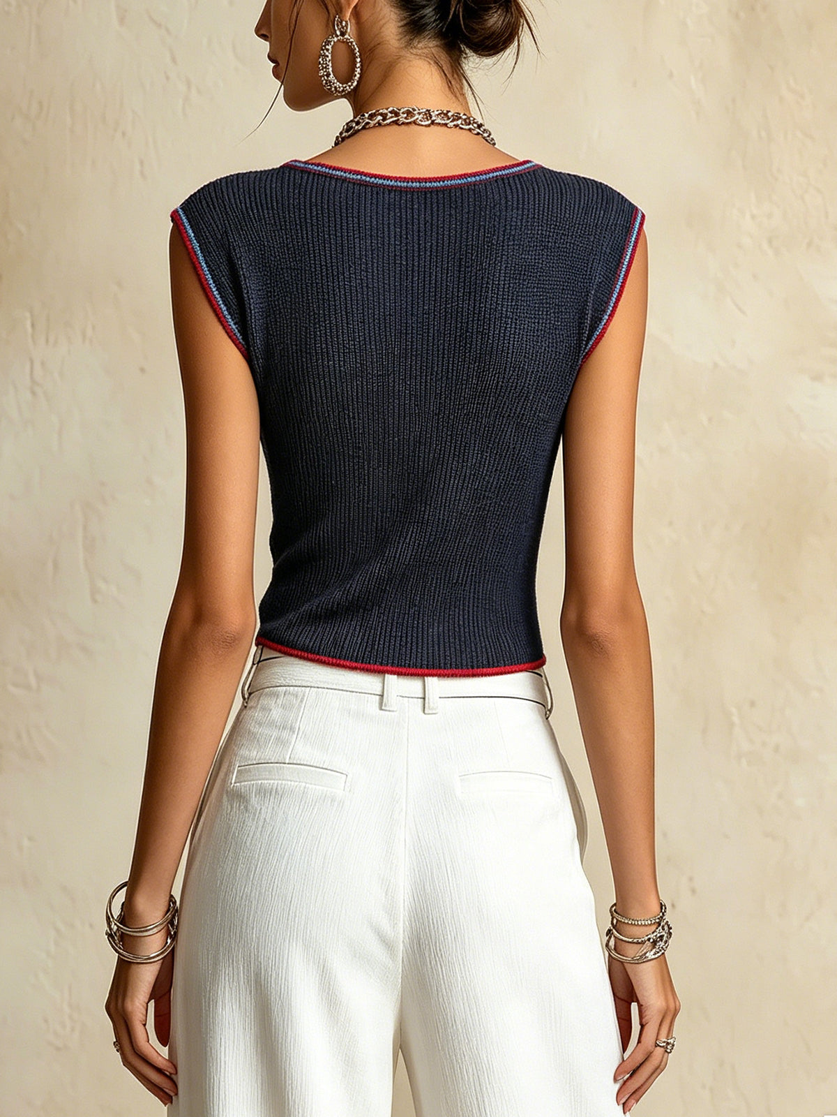 Elise | Zip Neck Knit Top