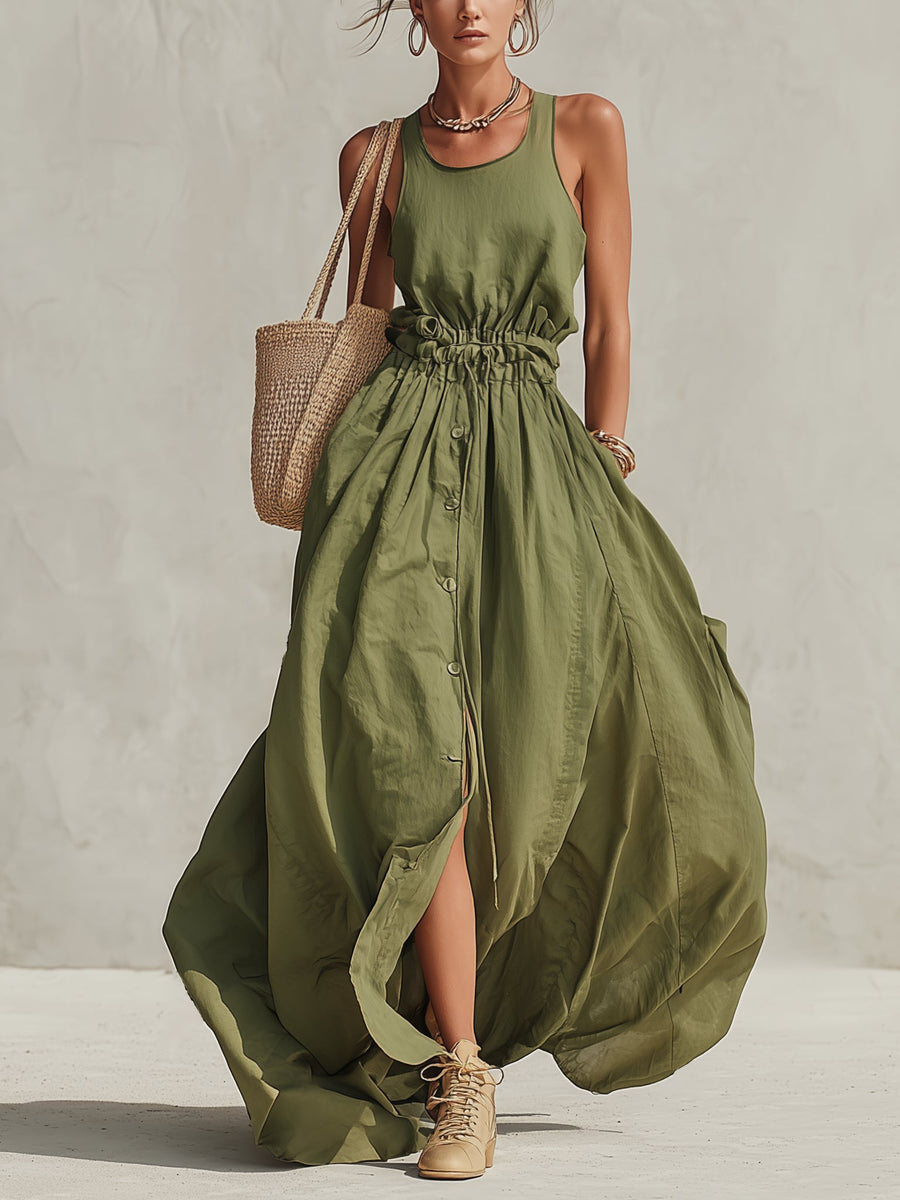 Olivia | Button-Down Maxi Dress