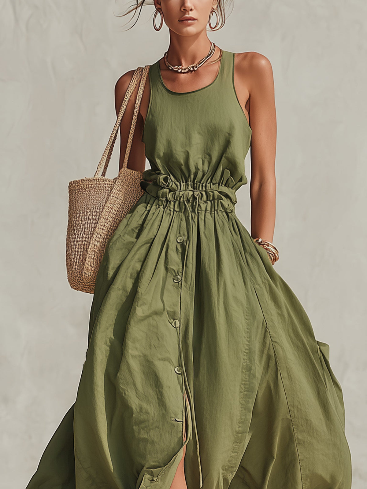Olivia | Button-Down Maxi Dress