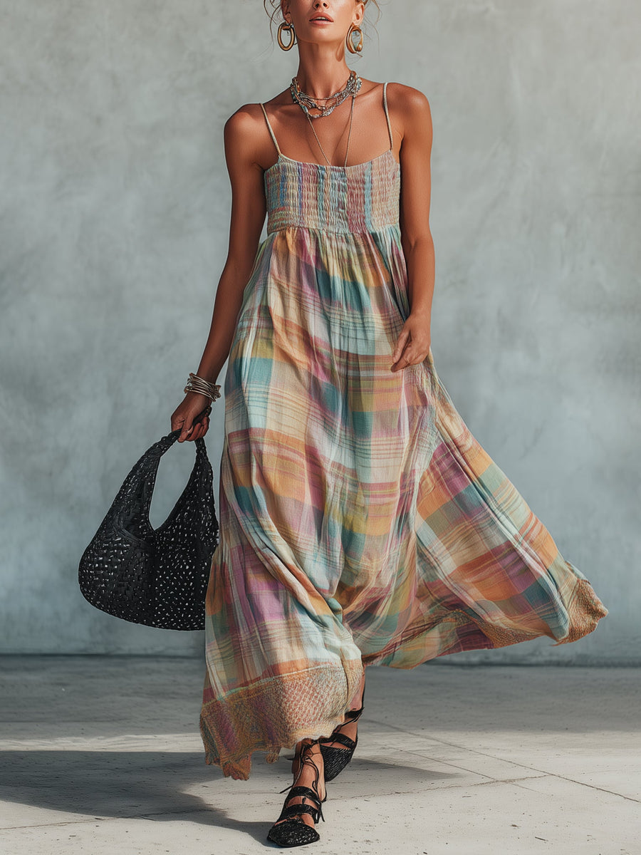 Sienna | Plaid Maxi Dress