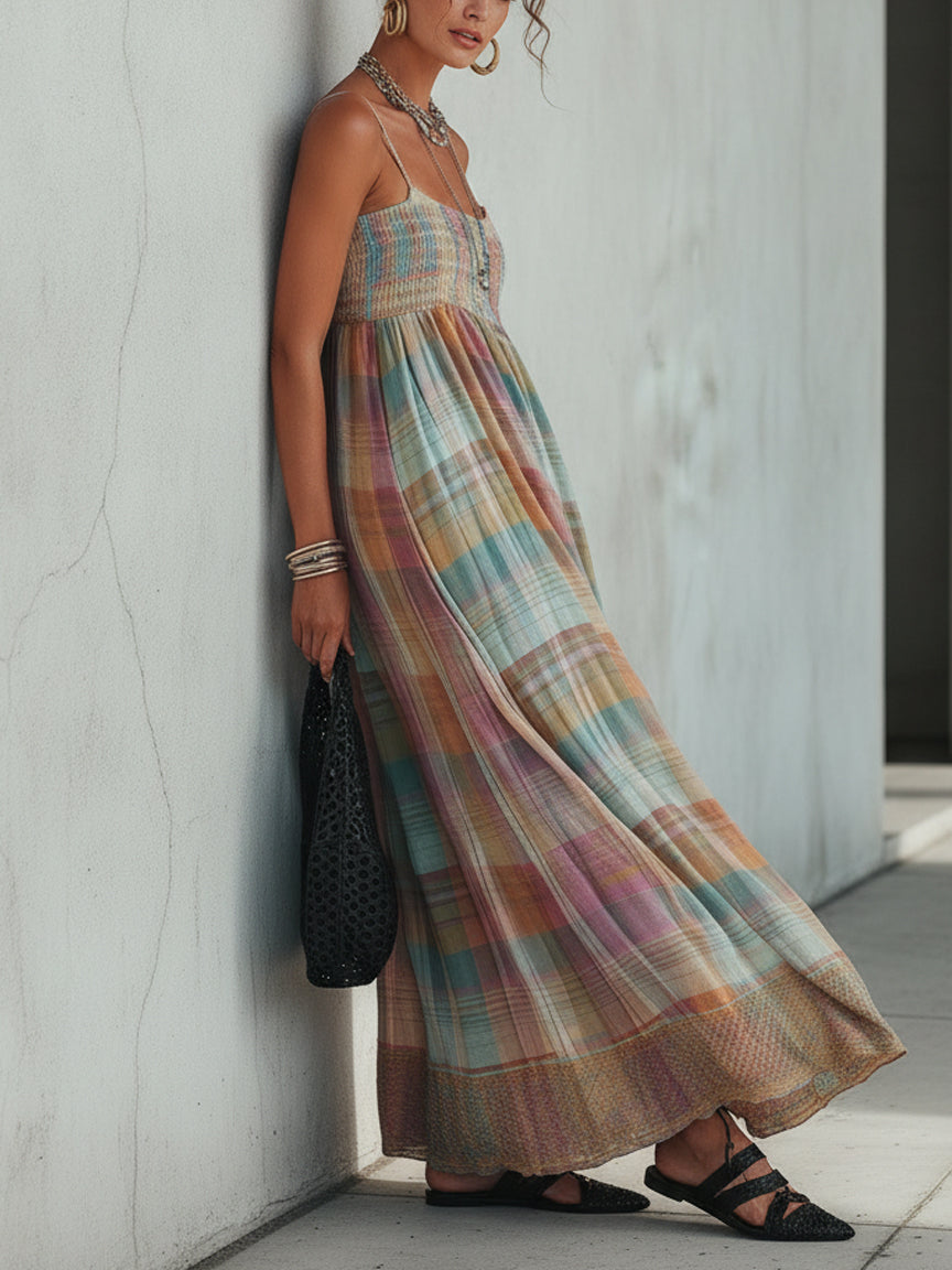 Sienna | Plaid Maxi Dress