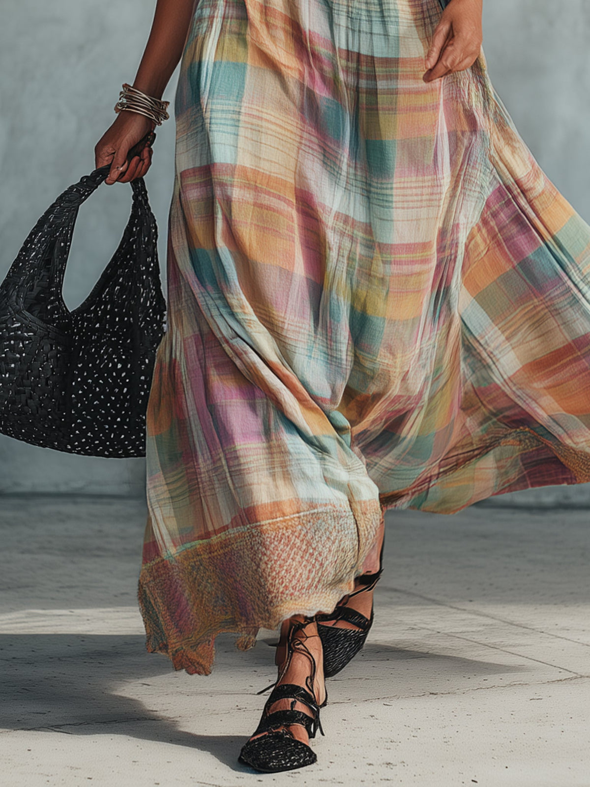Sienna | Plaid Maxi Dress