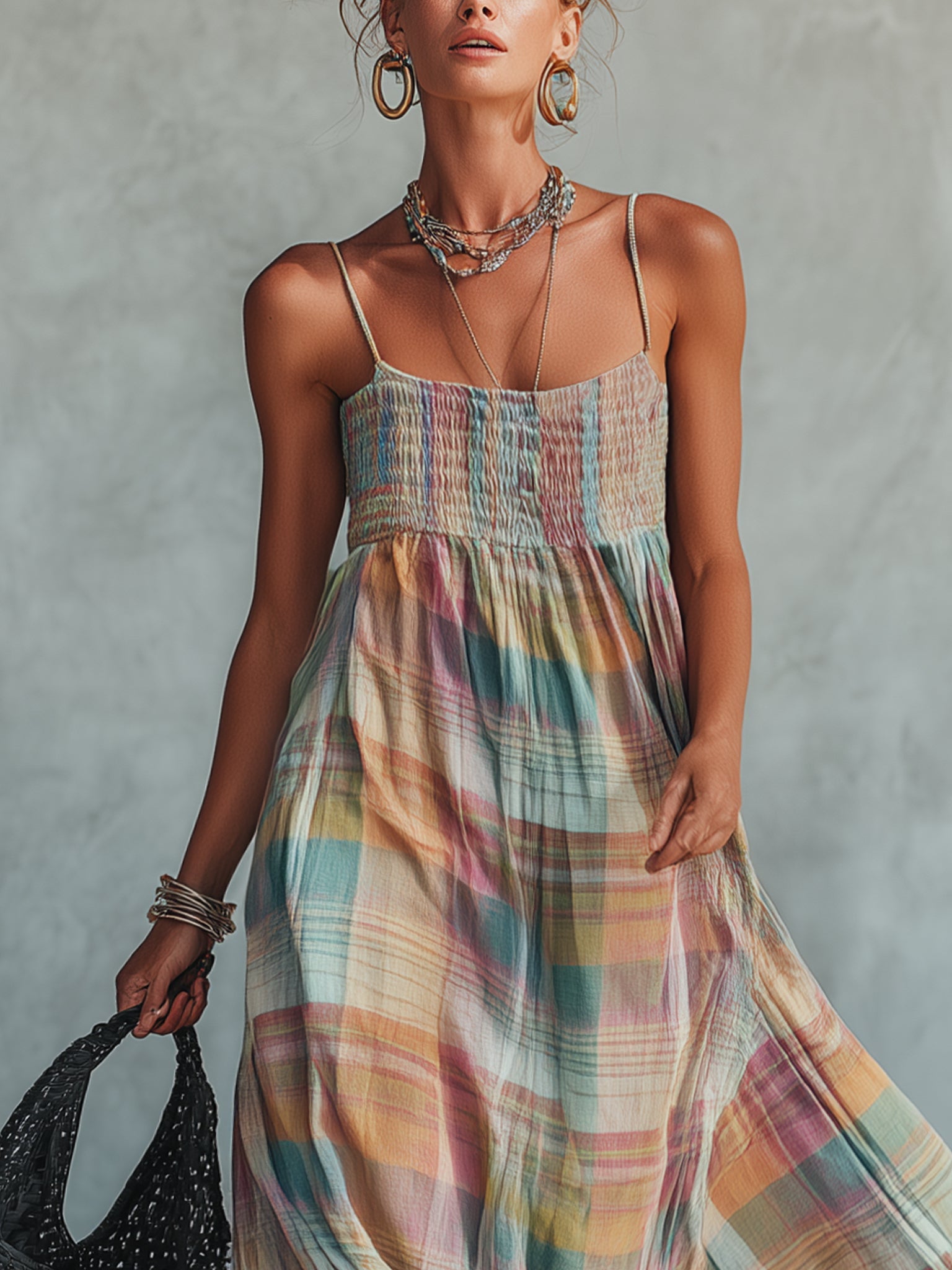 Sienna | Plaid Maxi Dress