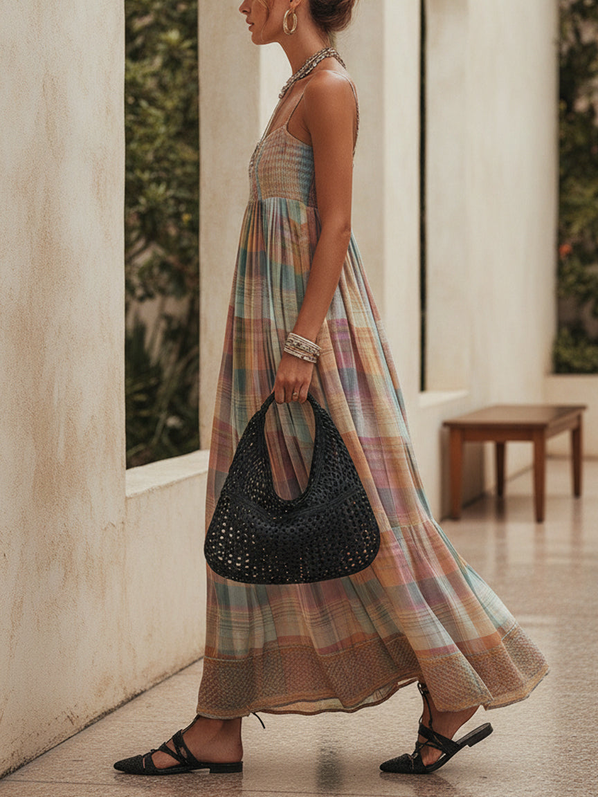 Sienna | Plaid Maxi Dress