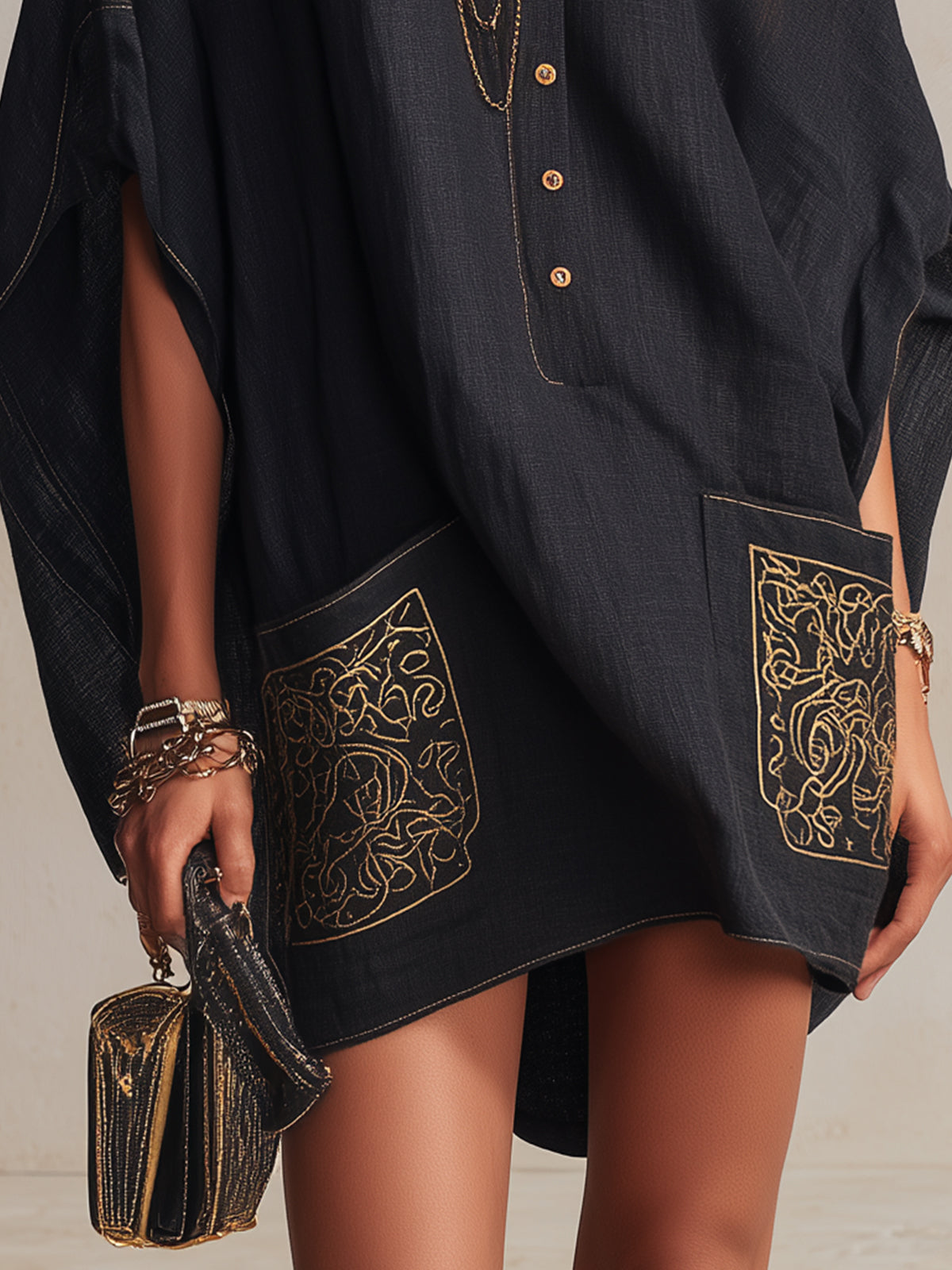 Aurelia | One-Shoulder Linen Mini Dress