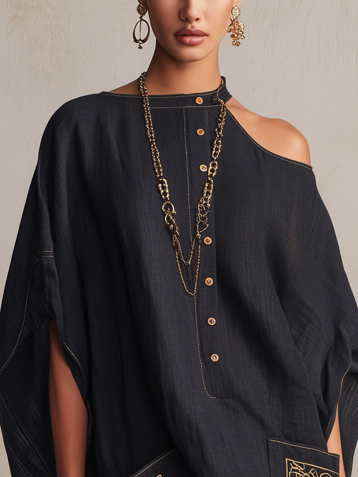 Aurelia | One-Shoulder Linen Mini Dress