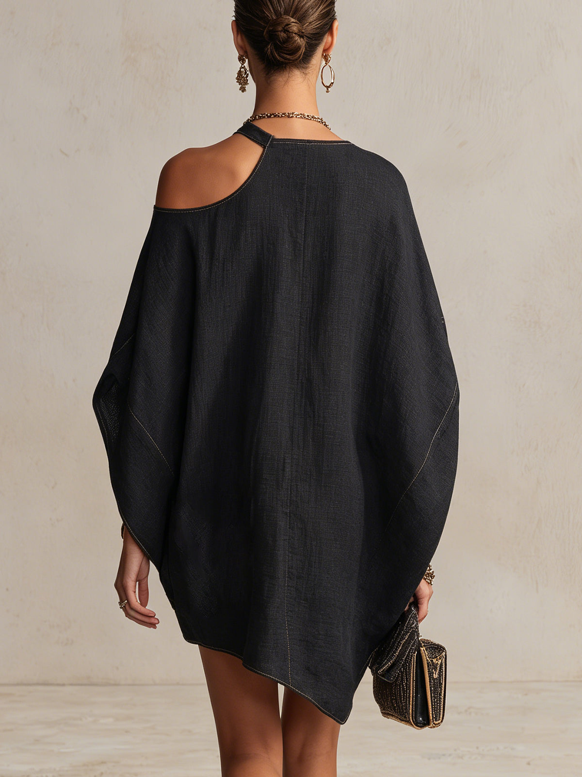Aurelia | One-Shoulder Linen Mini Dress