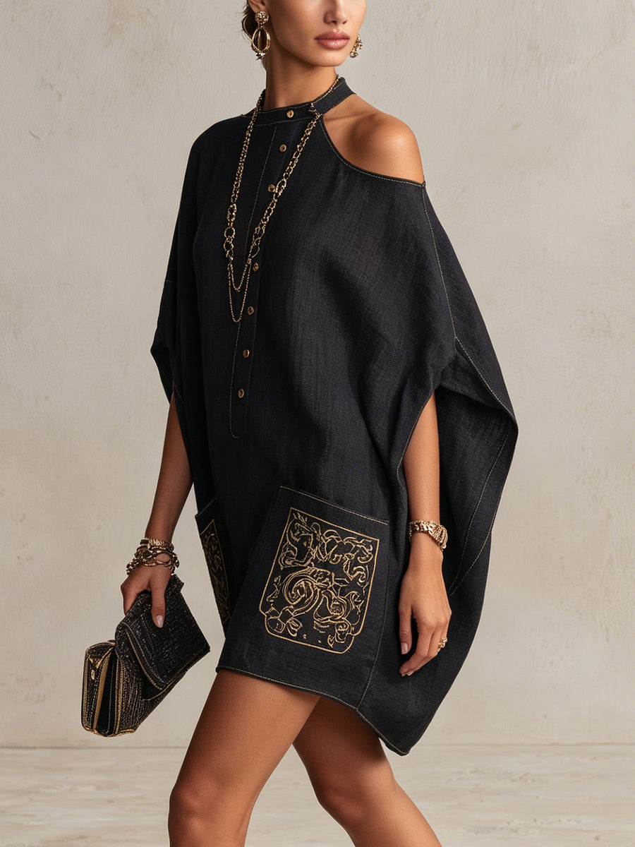 Aurelia | One-Shoulder Linen Mini Dress