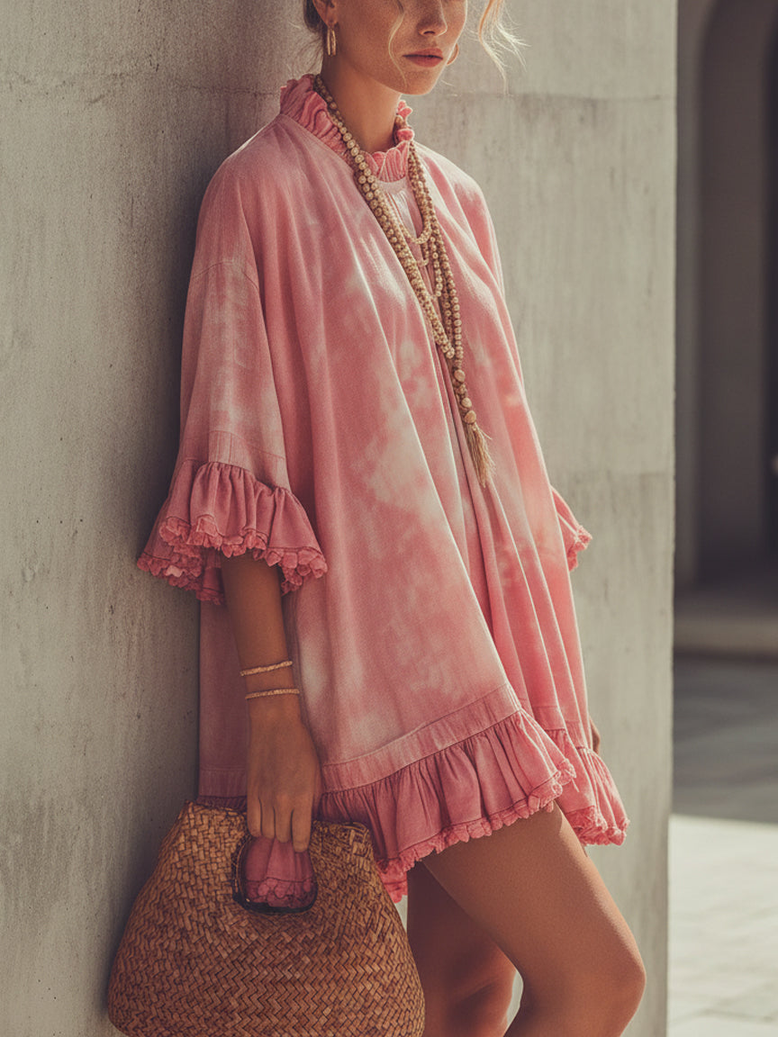 Livia | Tie Dye Linen Mini Dress