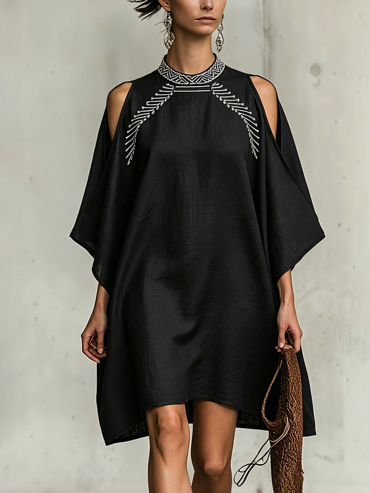 Elara | Embroidered Off-Shoulder Mini Dress