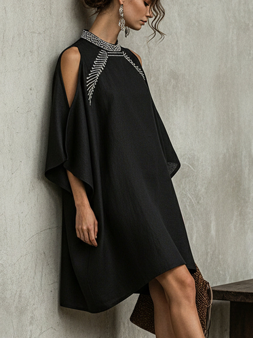 Elara | Embroidered Off-Shoulder Mini Dress