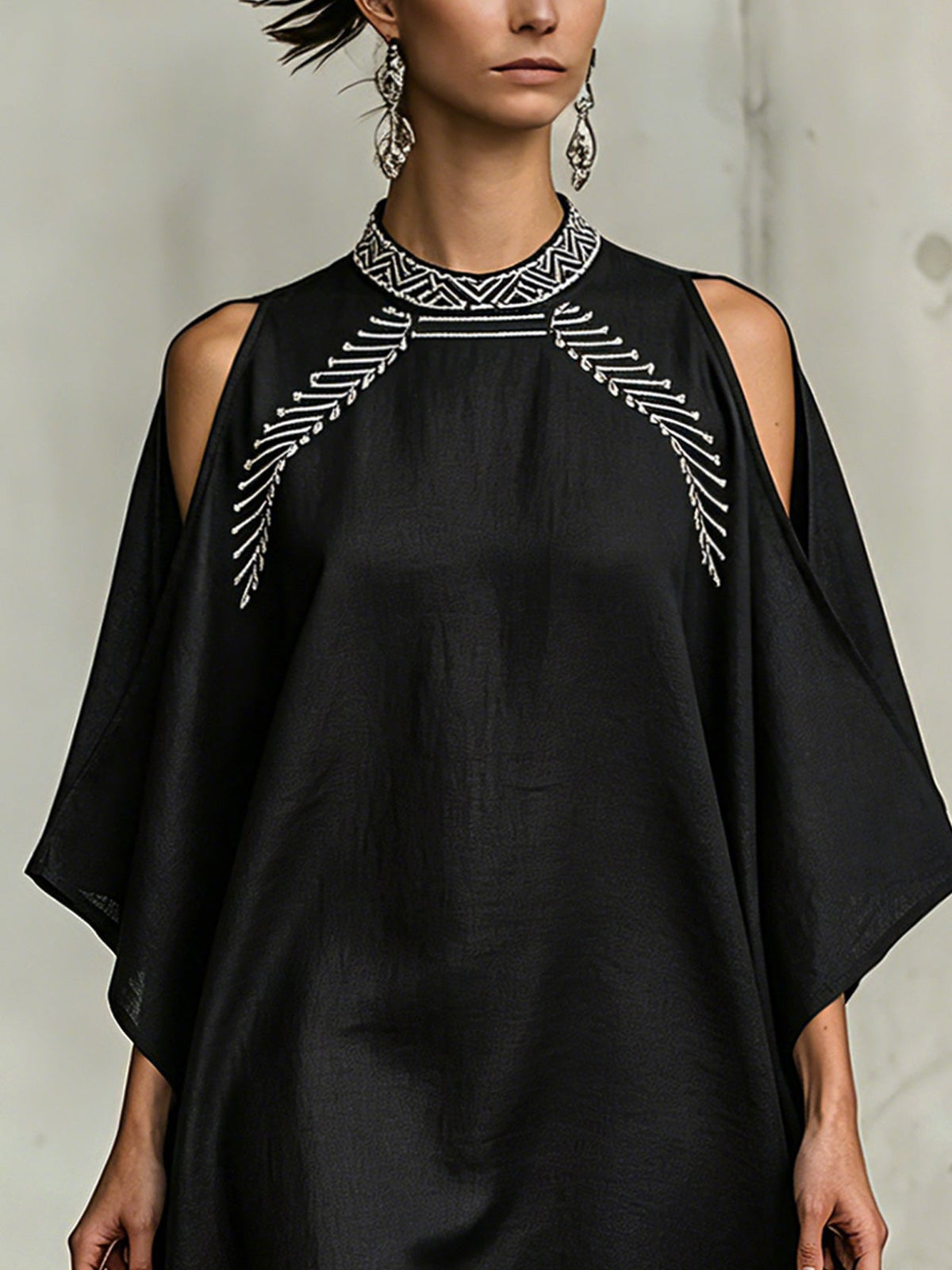 Elara | Embroidered Off-Shoulder Mini Dress