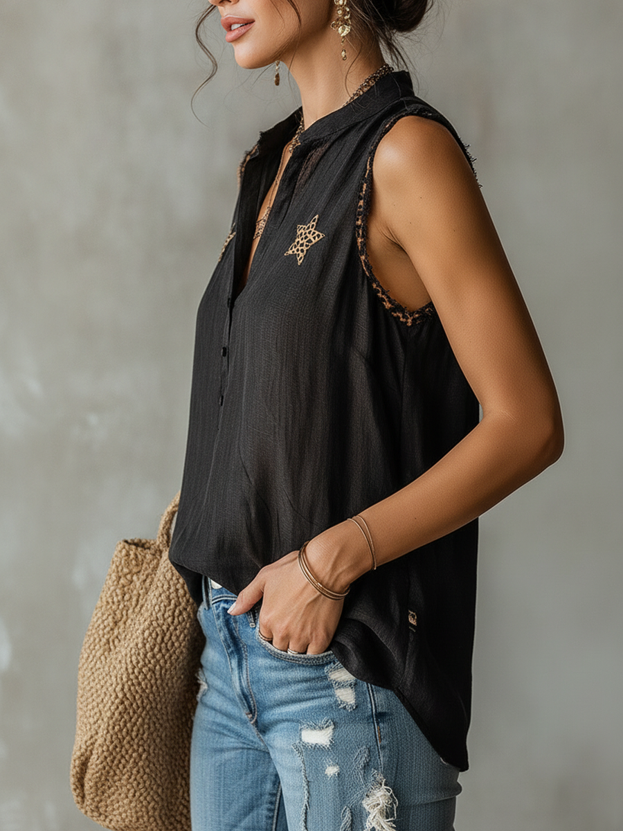 Sienna | Leopard Star Blouse
