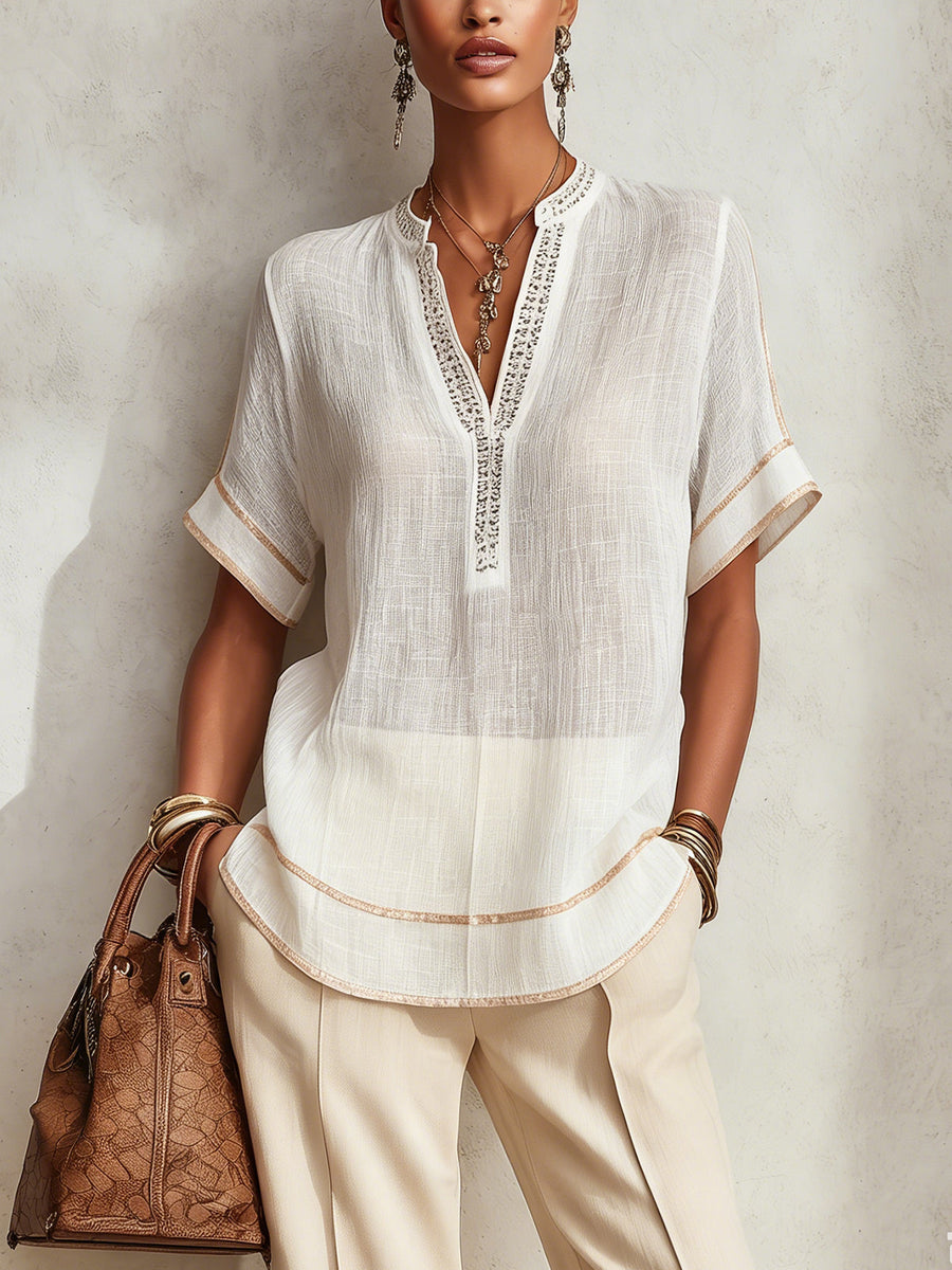 Elise | V-Neck Blouse
