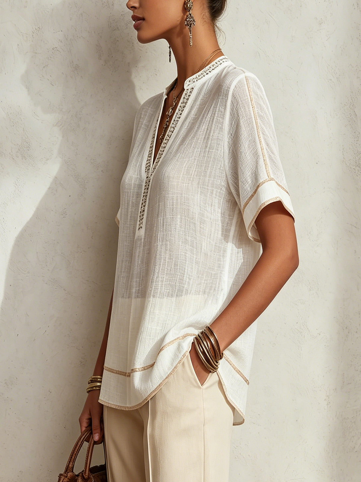Elise | V-Neck Blouse