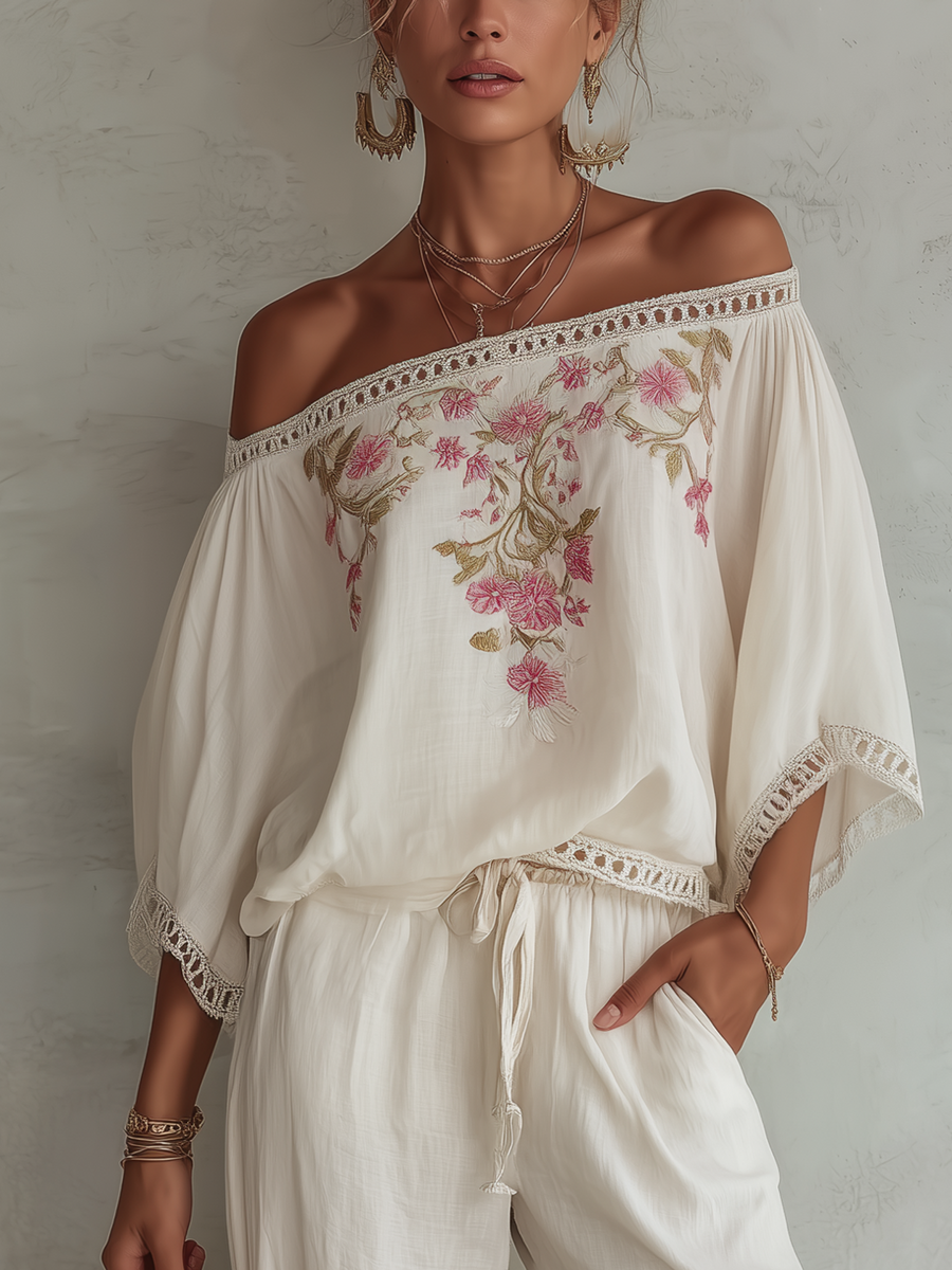 Rosalie | Floral Off-Shoulder Blouse