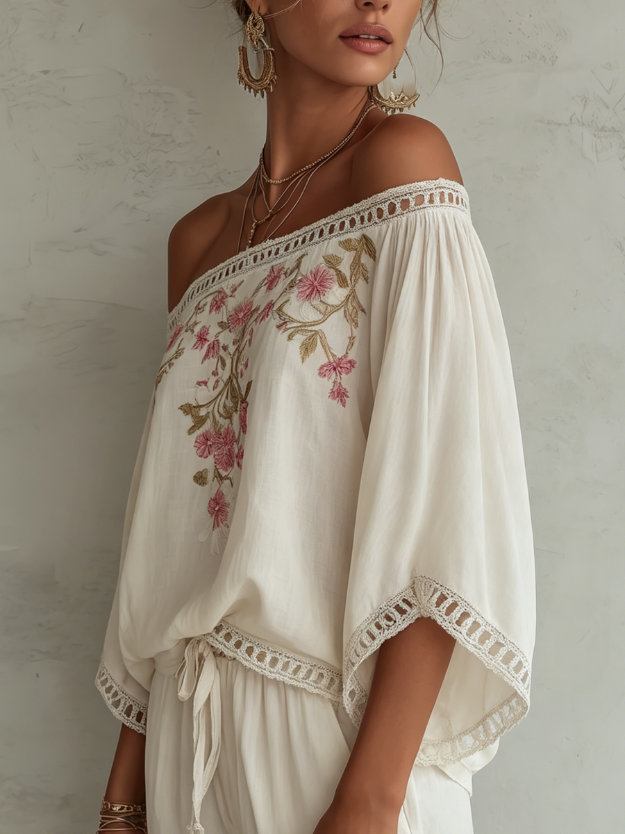 Rosalie | Floral Off-Shoulder Blouse