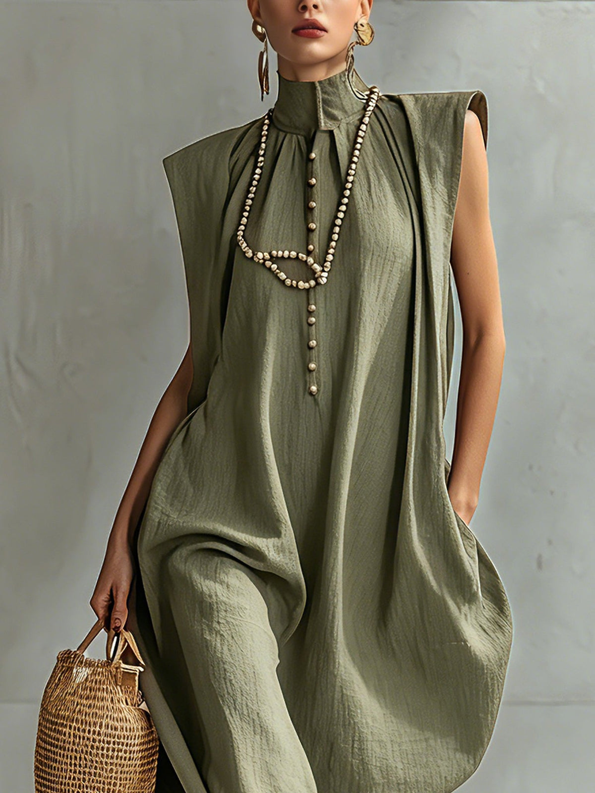 Olivia | Linen Maxi Dress