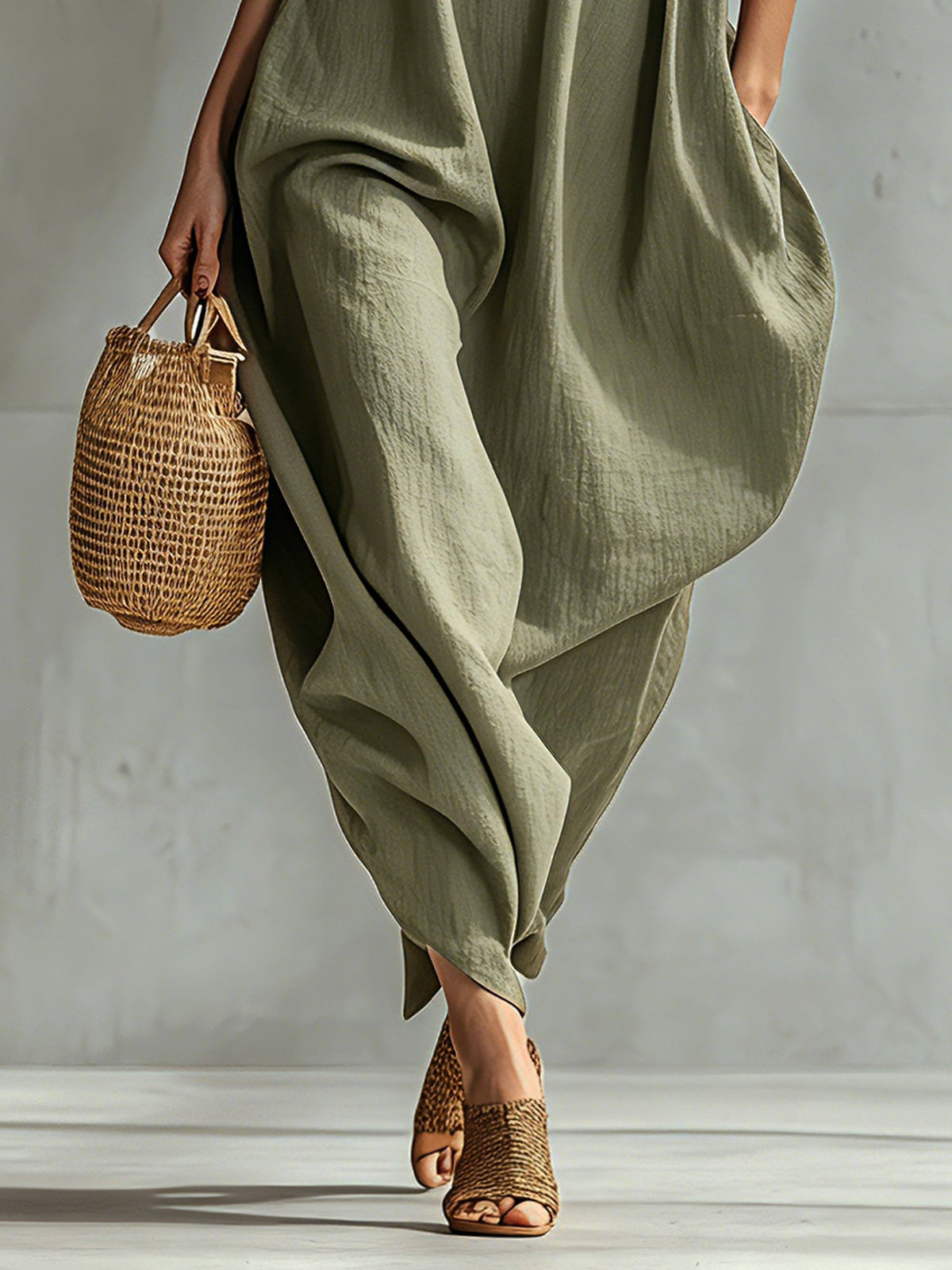 Olivia | Linen Maxi Dress