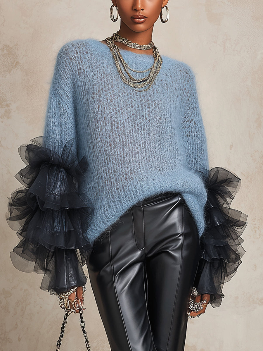Celeste | Ruffle Cuff Knit