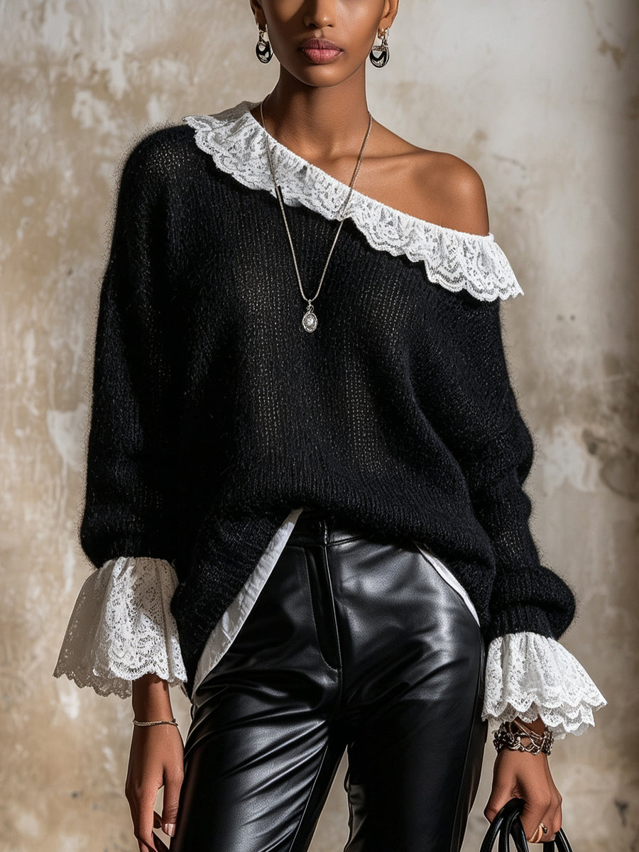 Amélie | Lace Trim Knit