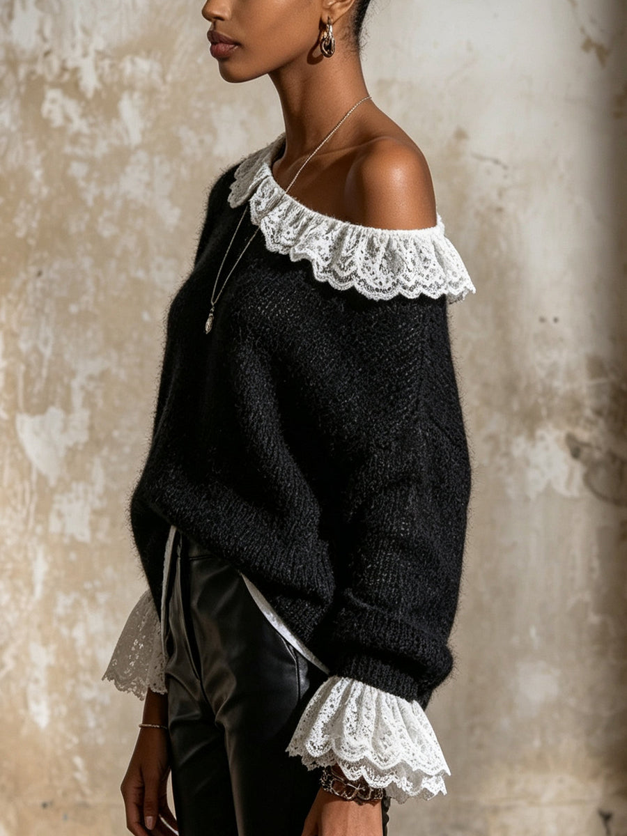 Amélie | Lace Trim Knit