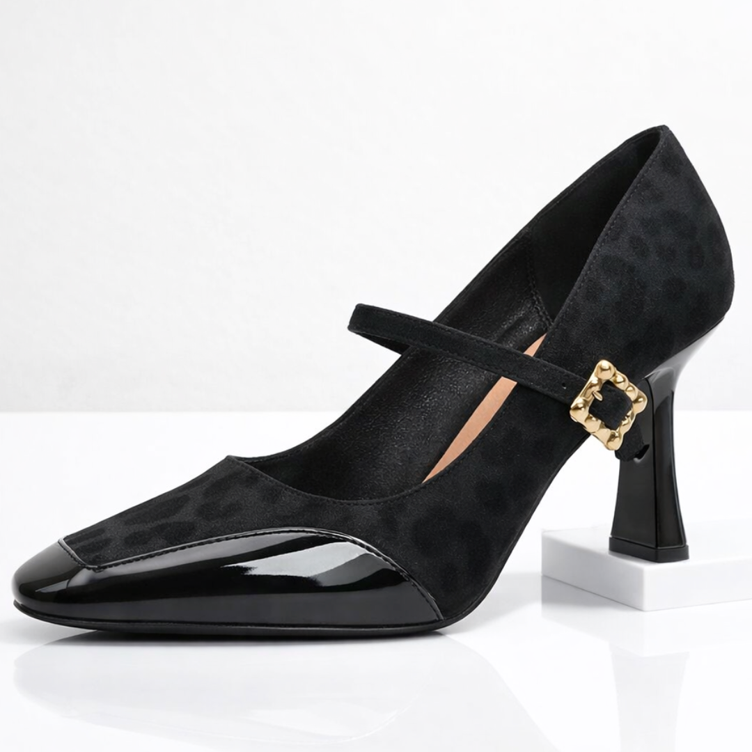 Monroe | Leopard Print Mary Jane Heels